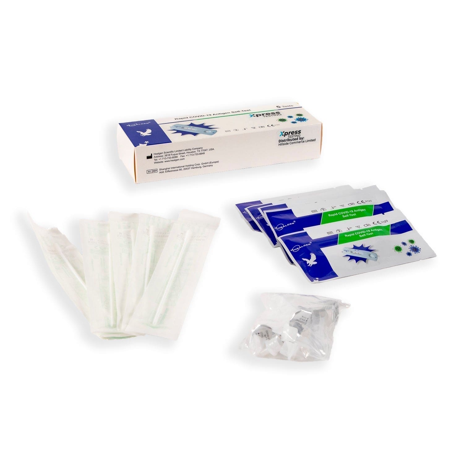 HEALGEN COVID SELF-TESTS 5 PACK CARTON OF 150 PACKS